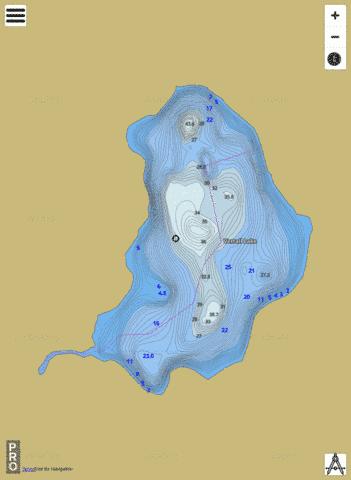 Verrall Lake depth contour Map - i-Boating App