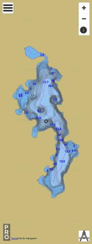 Virgin Lake depth contour Map - i-Boating App