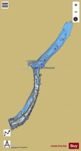 Wahtopanah Lake depth contour Map - i-Boating App