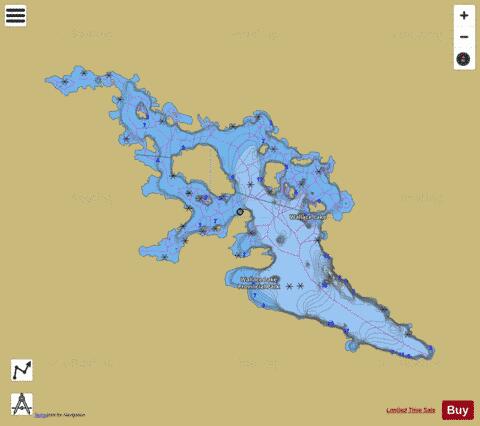 Wallace Lake depth contour Map - i-Boating App