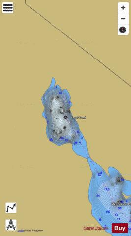 Grew Pond depth contour Map - i-Boating App