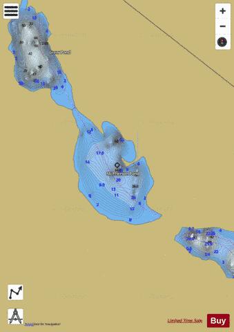 McPherson Pond depth contour Map - i-Boating App