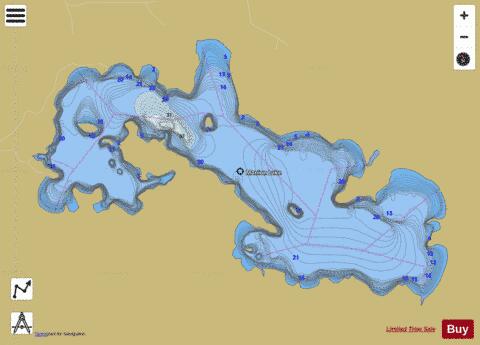 Manion Lake depth contour Map - i-Boating App