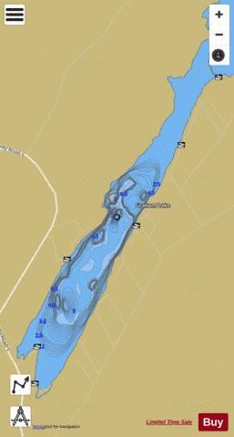 Graham Lake depth contour Map - i-Boating App