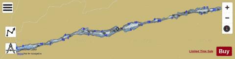 Snakeskin Lake depth contour Map - i-Boating App