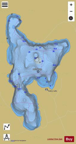 Bartlett (Rainy) Lake depth contour Map - i-Boating App