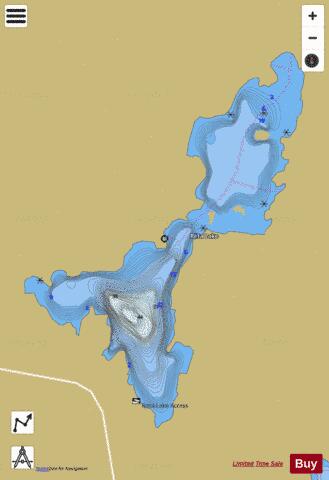 Reta Lake depth contour Map - i-Boating App