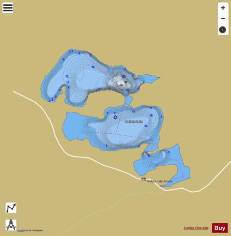 Prelate Lake depth contour Map - i-Boating App