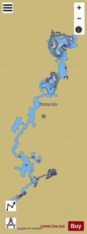 Weaver Lake depth contour Map - i-Boating App