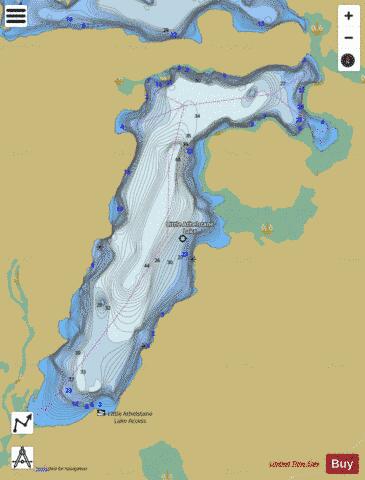 Little Athlestane Lake depth contour Map - i-Boating App