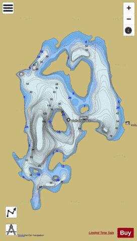 Voltaire Lake depth contour Map - i-Boating App