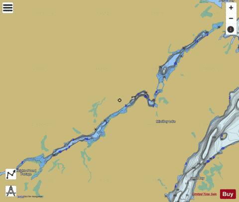 Crooked Lake depth contour Map - i-Boating App