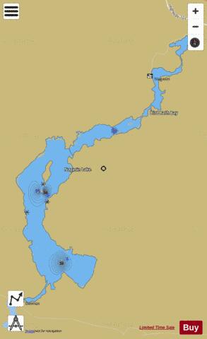 Nagasin Lake depth contour Map - i-Boating App