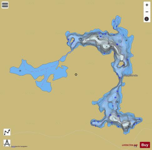 Shanguish Lake depth contour Map - i-Boating App