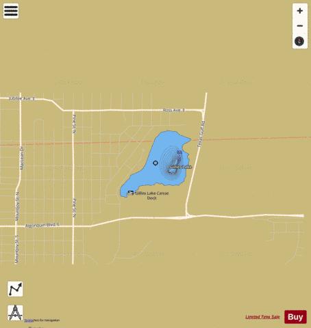 Gillies Lake depth contour Map - i-Boating App
