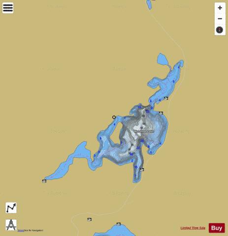 Kenshoe Lake depth contour Map - i-Boating App