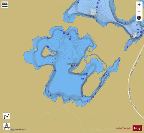 South Hammer Lake (White River) depth contour Map - i-Boating App