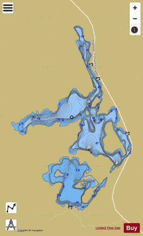 Hammer Lake depth contour Map - i-Boating App