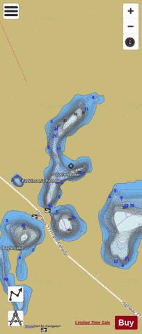 Cotton Lake depth contour Map - i-Boating App