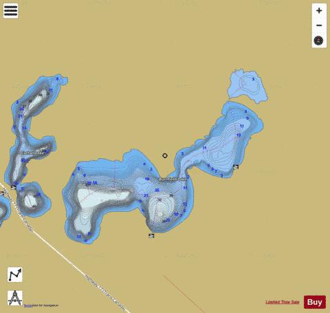 Burnfield Lake depth contour Map - i-Boating App