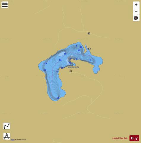 Delusion Lake depth contour Map - i-Boating App