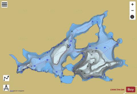 Lola Lake depth contour Map - i-Boating App