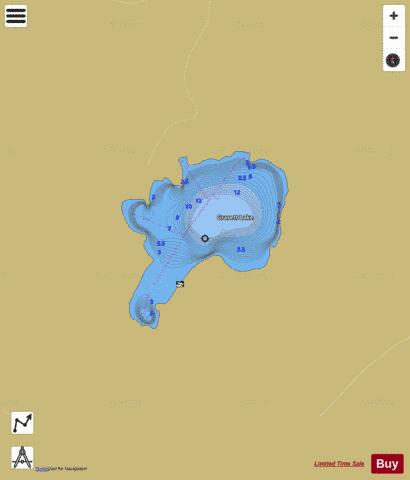 Grasett Lake depth contour Map - i-Boating App