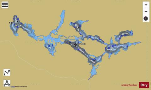 Berry Lake depth contour Map - i-Boating App