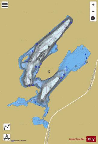 Black Trout Lake depth contour Map - i-Boating App