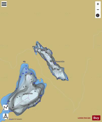Big Ohlmann Lake depth contour Map - i-Boating App