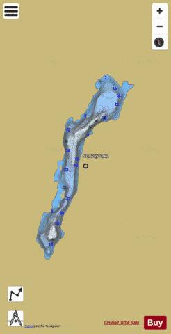 West Norway Lake depth contour Map - i-Boating App