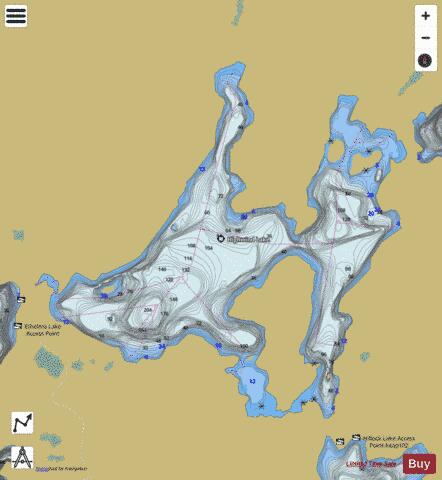 Highwind Lake depth contour Map - i-Boating App