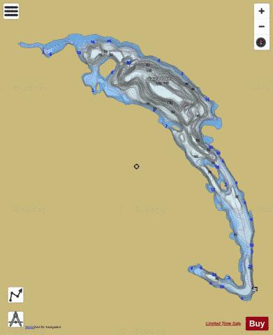 Laura Lake depth contour Map - i-Boating App