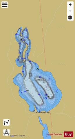 Butler Lake depth contour Map - i-Boating App