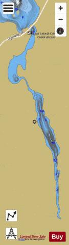 Calcite Lake depth contour Map - i-Boating App