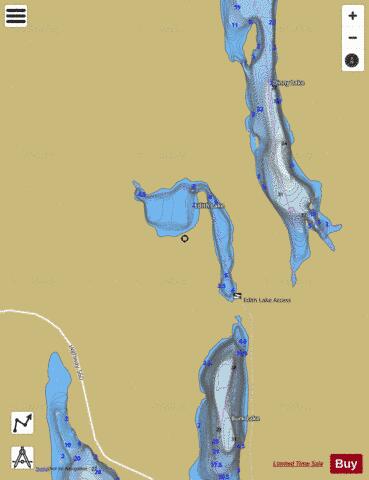 Edith Lake depth contour Map - i-Boating App