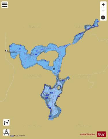 Norse Lake depth contour Map - i-Boating App