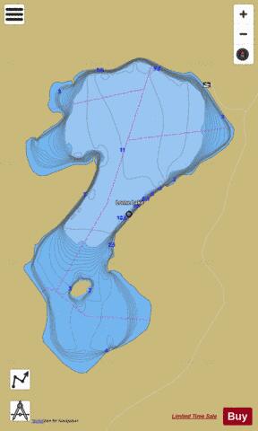 Lorne Lake depth contour Map - i-Boating App