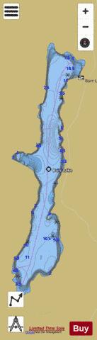 Burr Lake depth contour Map - i-Boating App