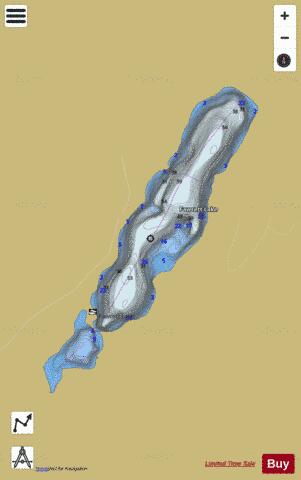 Fawcett Lake depth contour Map - i-Boating App