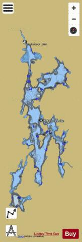 Kekekwa Lake depth contour Map - i-Boating App