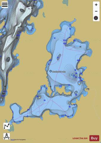 Heathwalt Lake depth contour Map - i-Boating App
