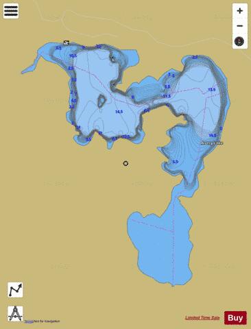 Avery Lake depth contour Map - i-Boating App