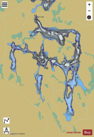 Bat Lake depth contour Map - i-Boating App