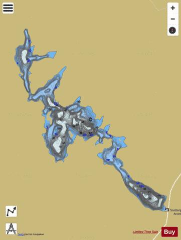 Scattergood Lake depth contour Map - i-Boating App