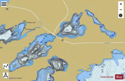 Niobe Lake depth contour Map - i-Boating App