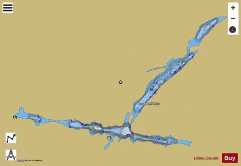 Broadwell Lake depth contour Map - i-Boating App