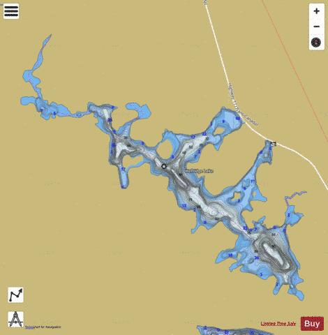 Herridge Lake depth contour Map - i-Boating App