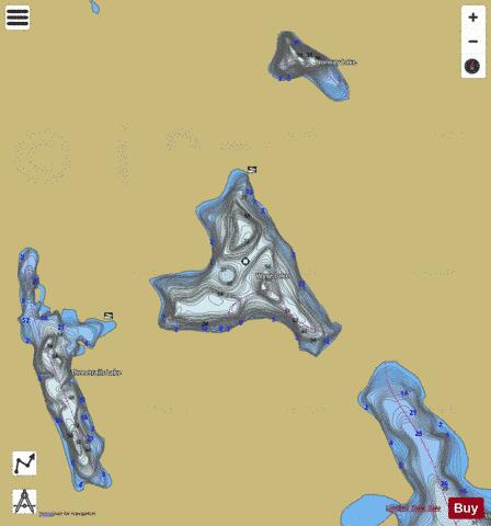 Wyse Lake depth contour Map - i-Boating App