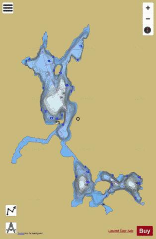 Labitiche Lake (Gull Lake) depth contour Map - i-Boating App